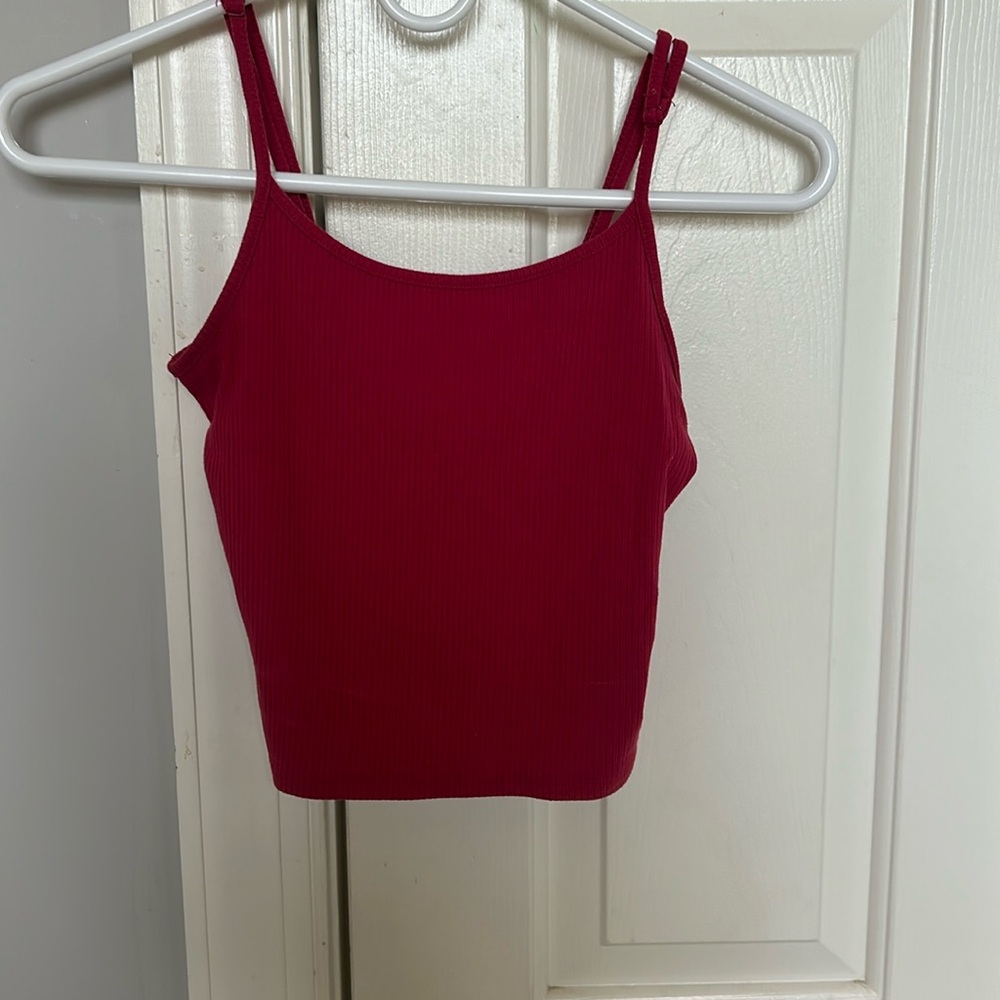 Red aerie cropped tank